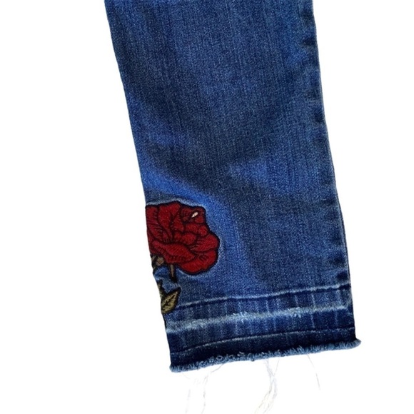 Flying Monkey Skinny Jeans Embroidered Roses 24 🌹 - Picture 3 of 12